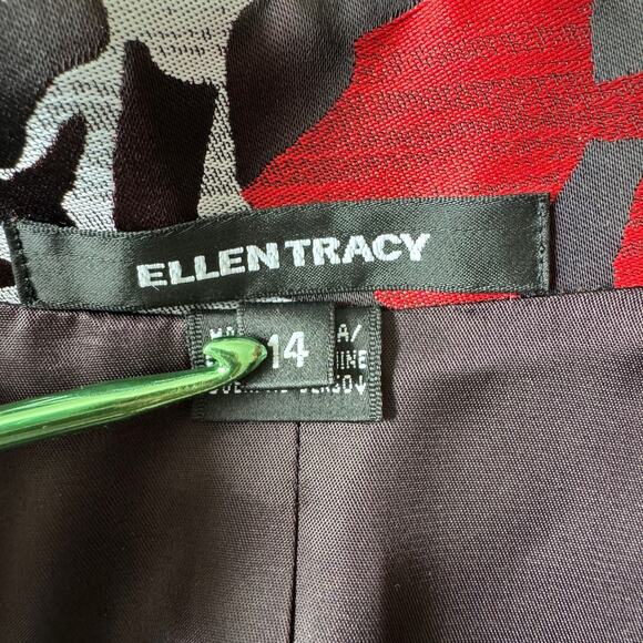 ELLEN TRACY Floral Blazer Jacket Size 14 Cocktail Formal - Picture 7 of 9
